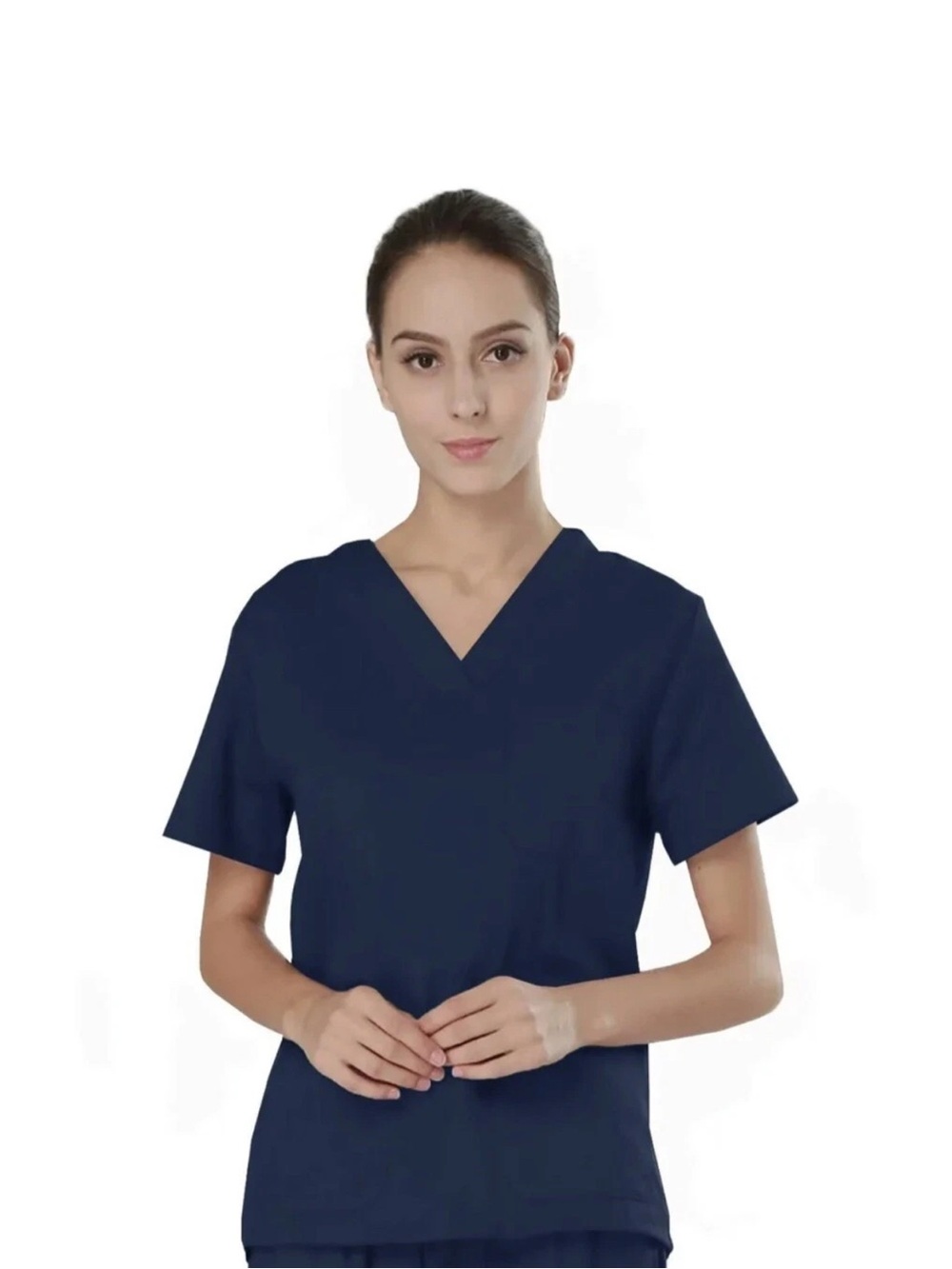 Scrubstar Womens Scrup Top Size 3X V-Neck 2 Way Stretch Navy NWT!